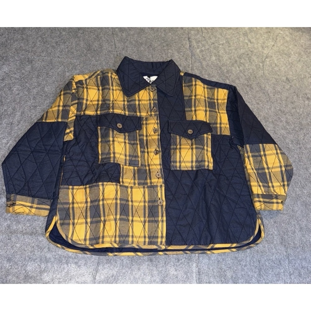 Rhea Patchwork Quilted Shacket Plaid Boho Cottage… - image 1